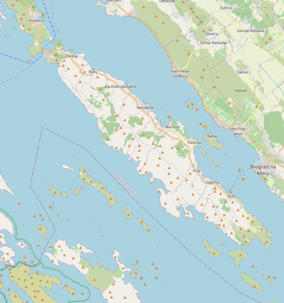 Datei:Pašman openstreetmap.png